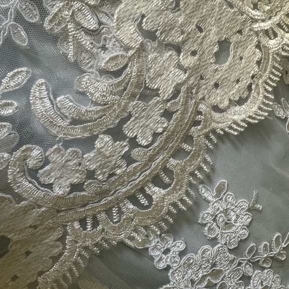 TLC Say Yes to the Prom! Lace Overlay Dress floral Satin blue Size S Pre-loved - Picture 15 of 16